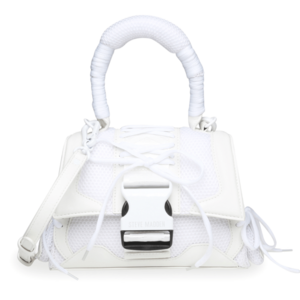 Steve Madden Diego satchel bag in white faux leather 1665POSSBDIEGOA