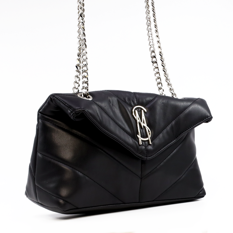 Steve Madden B-Belzern tote bag in black faux leather 1665POSSBBELZERN