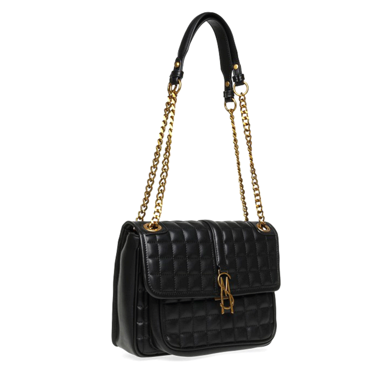 Steve Madden Women's Black Quilted Tote Purse 1667POSSBMAYSAN