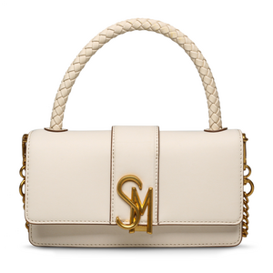 Steve Madden beige women's crossbody bag with metal logo 1669POSSBRAGEBE