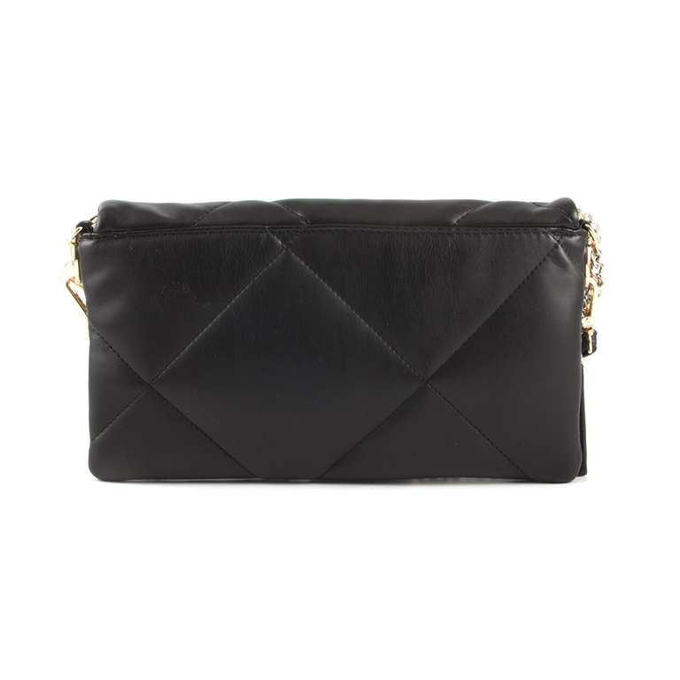 Steve Madden Women's Pouch Quilted Bag in black faux leather 1460POSSCOBBLEN