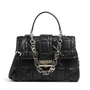 Poșetă satchel femei Steve Madden Vault neagră cu logo 1662POSSBvaultN