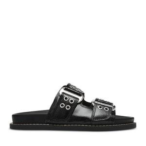 Steve Madden Agent black women's clogs with deco elements 1469DSTAGENTLN
