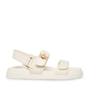 Women's Steve Madden ivory leather sandals 1467DSMONAIV