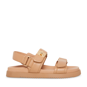 Steve Madden Mona cognac women's sandals made of genuine leather 1469DSMONACO