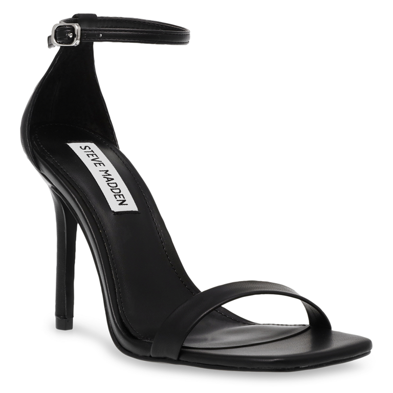 Steve Madden women UpHill sandals in black faux leather 1465DSUPHILLN