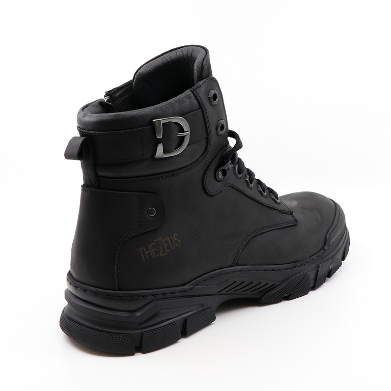 TheZeus men boots in black leather 2102BG33704N