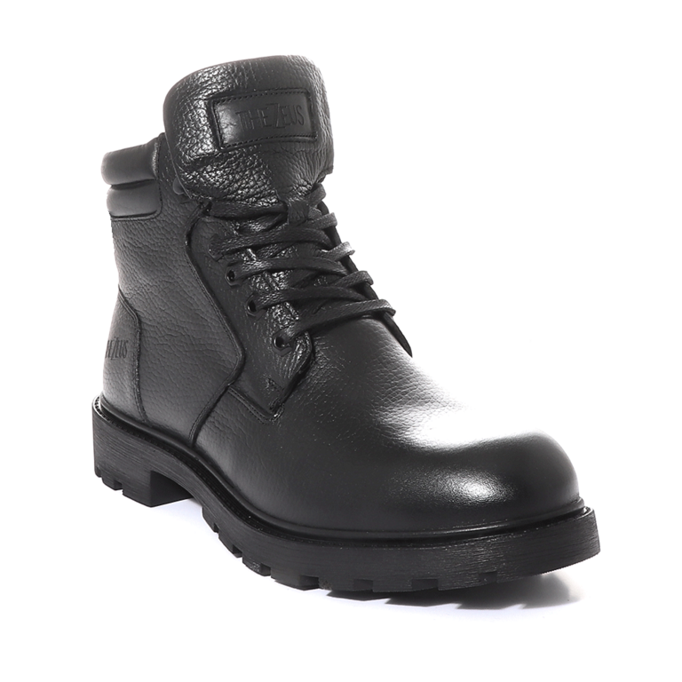 TheZeus men boots in black leather 2102BG65801N