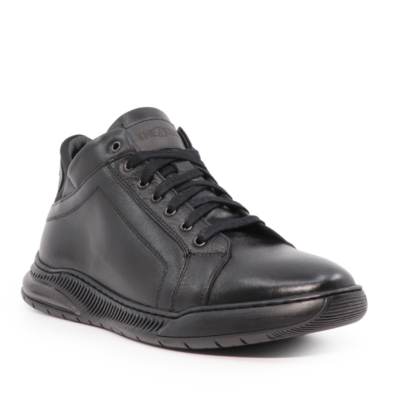 TheZeus men easy fit boots in black leather 2104BG17112N