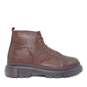 Thezeus brown nubuck leather men's boots 2106BG33889M