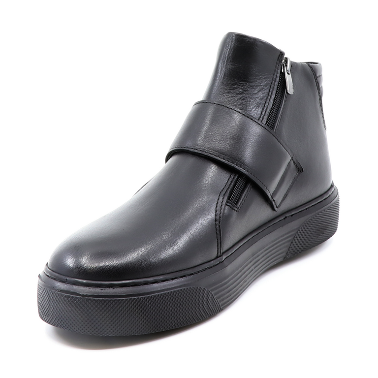 TheZeus men boots in black leather 2102BG88702N