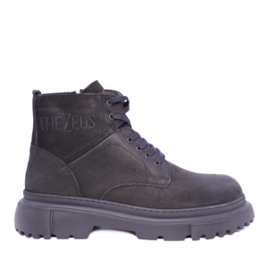 Thezeus Black Nubuck Leather Men's Boots 2106BG33880N