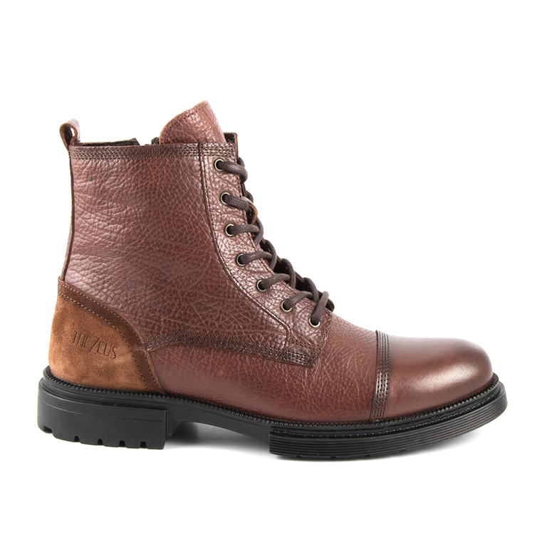 Men's boots Thezeus brown cognac leather 2128bg8101cu