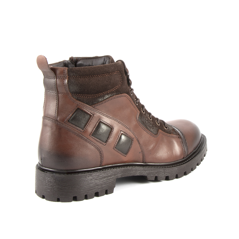 Men's boots Thezeus brown leather 2098bg75858m