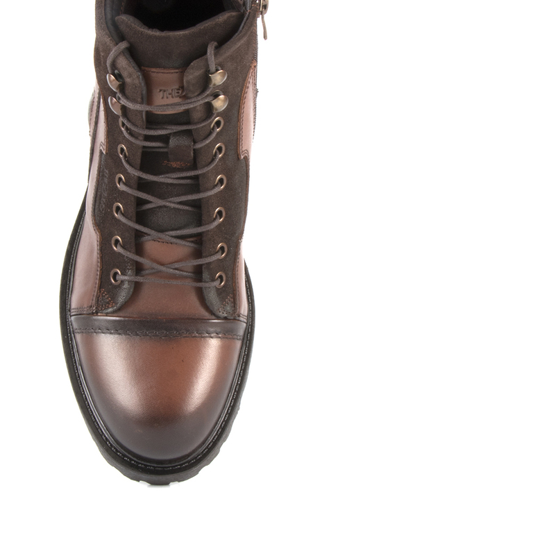 Men's boots Thezeus brown leather 2098bg75858m