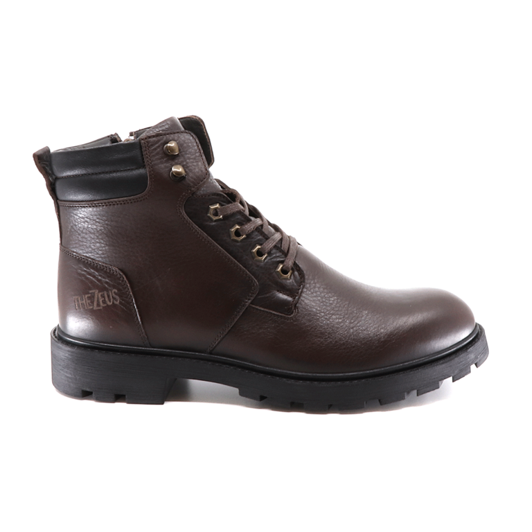 TheZeus men boots in brown leather 2102BG65801M