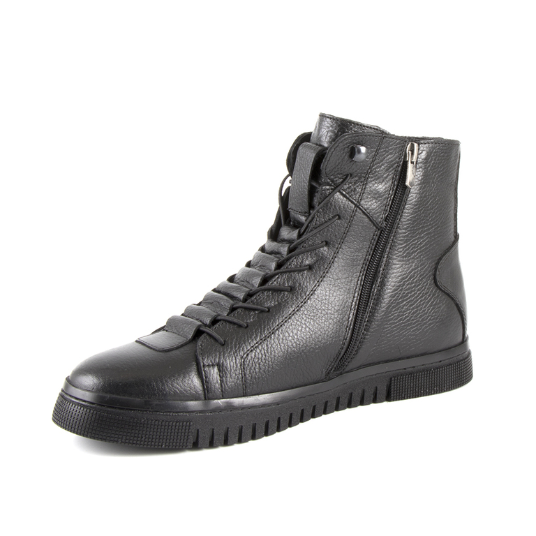 Men's boots Thezeus black leather 2098bg85736n