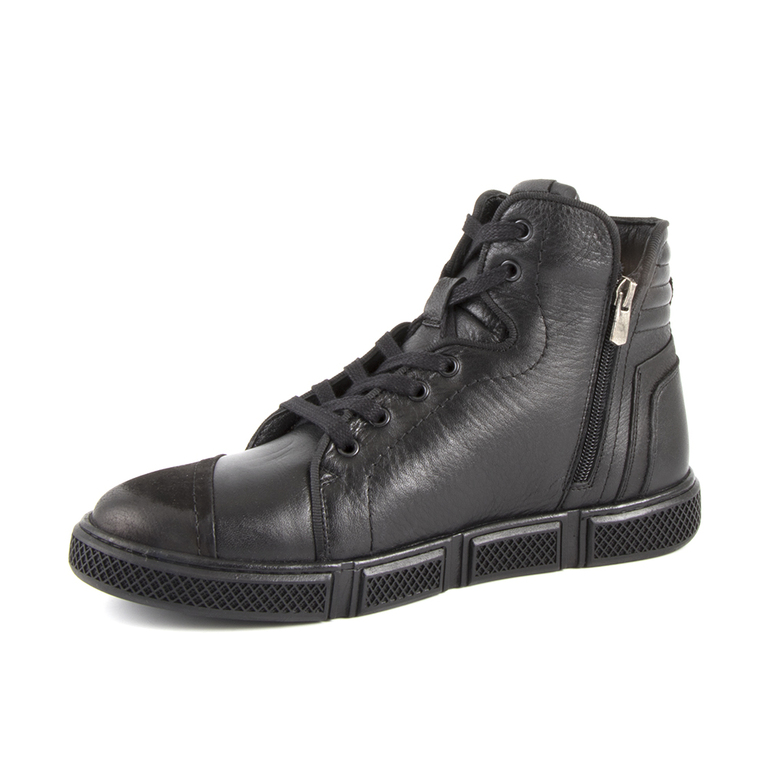 Men's boots Thezeus black leather 2098bg95626n