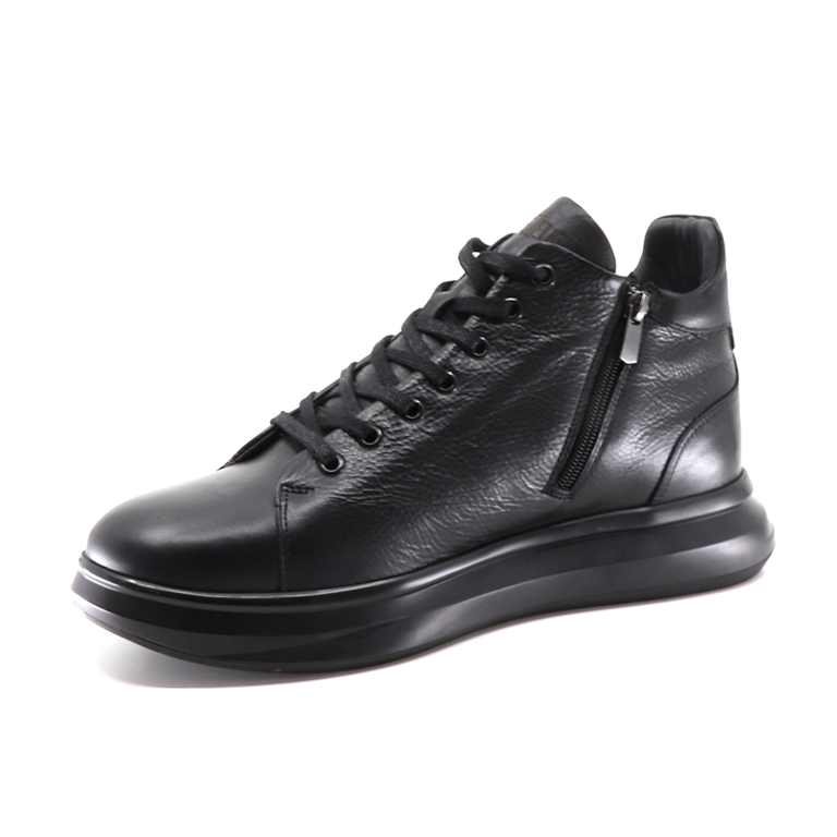 TheZeus men boots in black leather 2102BG61105N