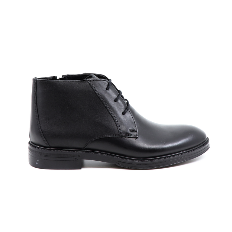 TheZeus men boots in black leather 2102BG91290N