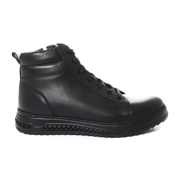 TheZeus men boots in black leather 2102BG99512N