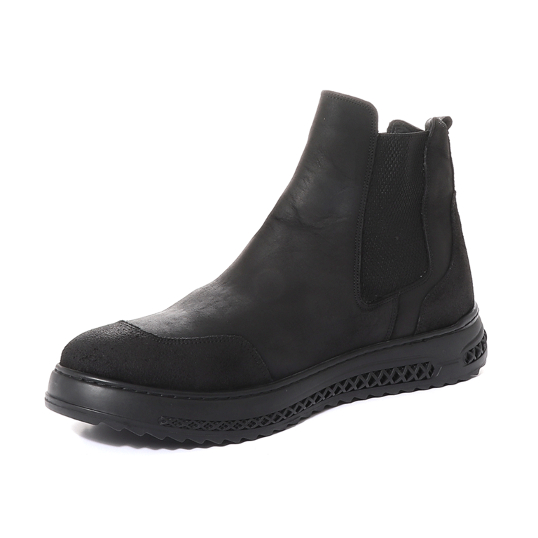 TheZeus men boots in black leather 2102BG99513N