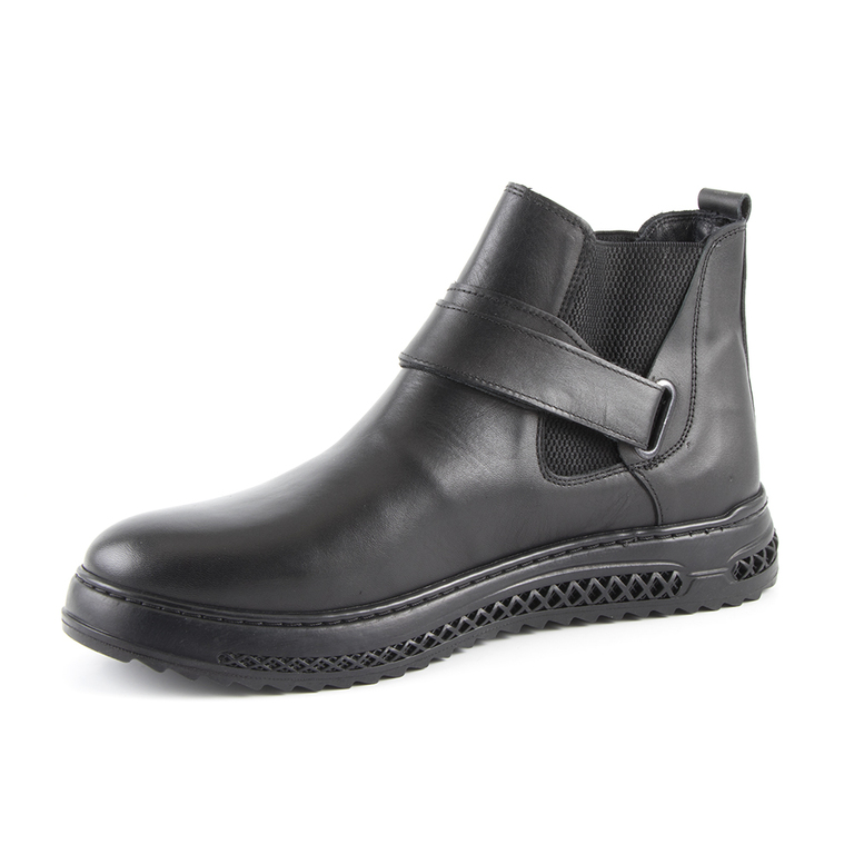 Men's boots Thezeus black leather 2108bg9951n