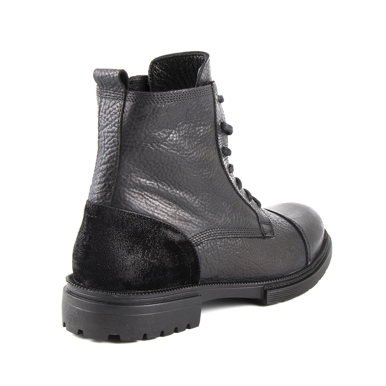Men's boots Thezeus black leather 2128bg8101n