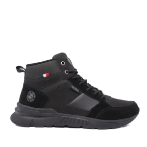 Men's TheZeus black sports boots made of suede and synthetic material 3766BG220297VN.