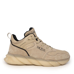 Sneakers high top  bărbați Thezeus bej din piele întoarsă 3730bg1144vbe