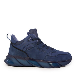 Sneakers high top  bărbați Thezeus bleumarin din piele întoarsă 3730bg1144vbl