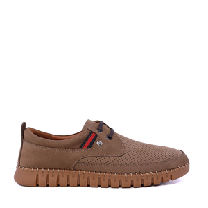 Pantofi cu talpă cusută bărbați Thezeus taupe din piele  2101BPF74180TA