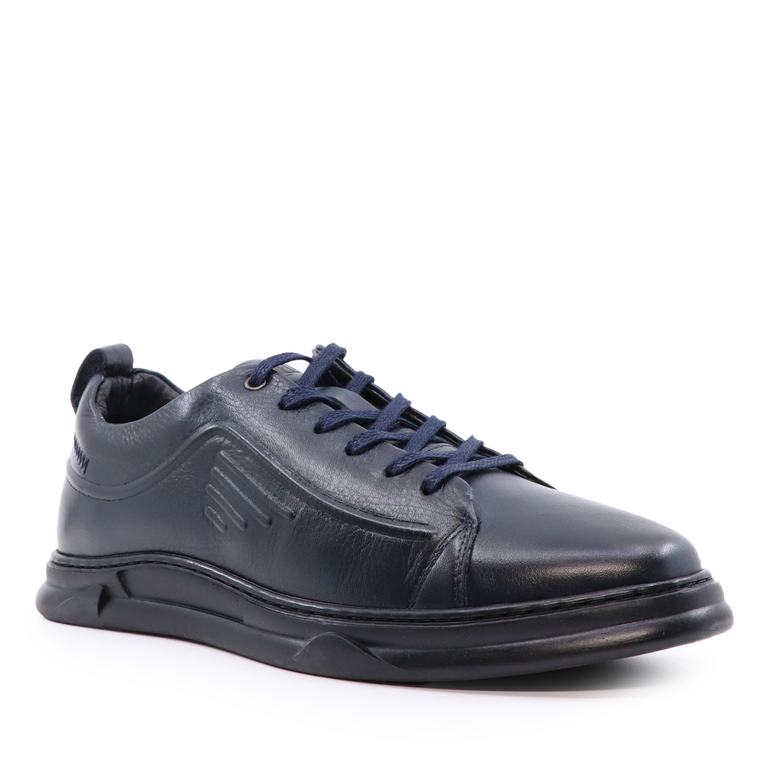 TheZeus men shoes in navy leather 2104BP17410BL
