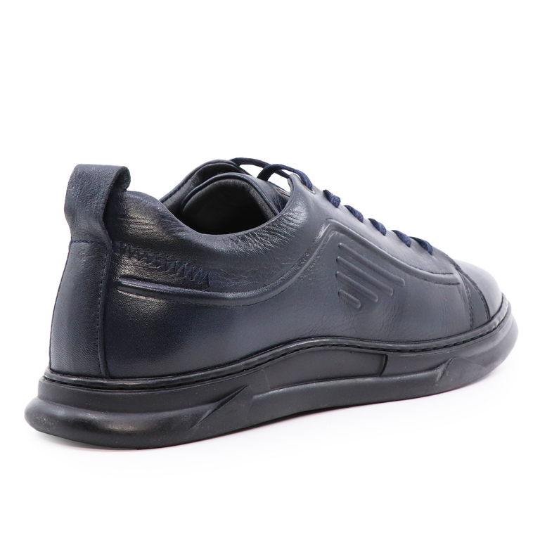TheZeus men shoes in navy leather 2104BP17410BL
