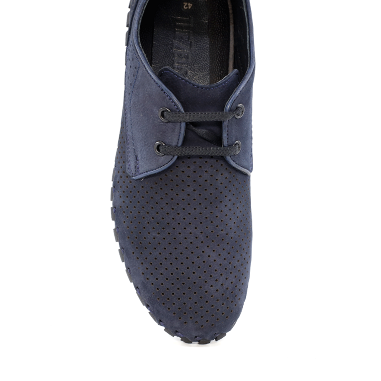 Pantofi bărbați TheZeus bleumarin din piele nabuck 2105BP16160BL