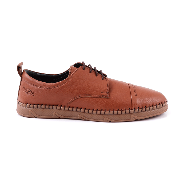 TheZeus men derby shoes in light brown leather 3281BP2460CU