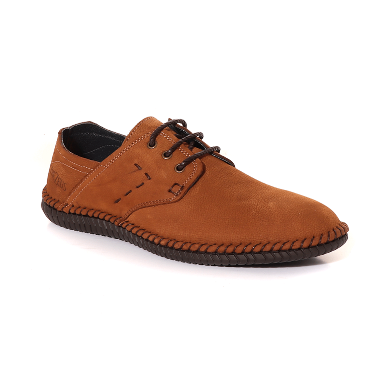 TheZeus men derby shoes in light brown nubuck 3281BP2390CU