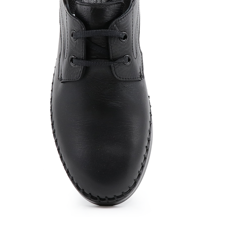 TheZeus men derby shoes in black  leather 2103BP28750N