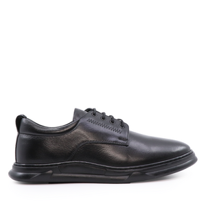 TheZeus men shoes in black leather 2104BP17111N
