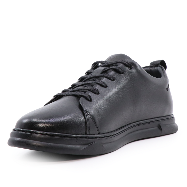 TheZeus men shoes in black leather 2104BP17410N
