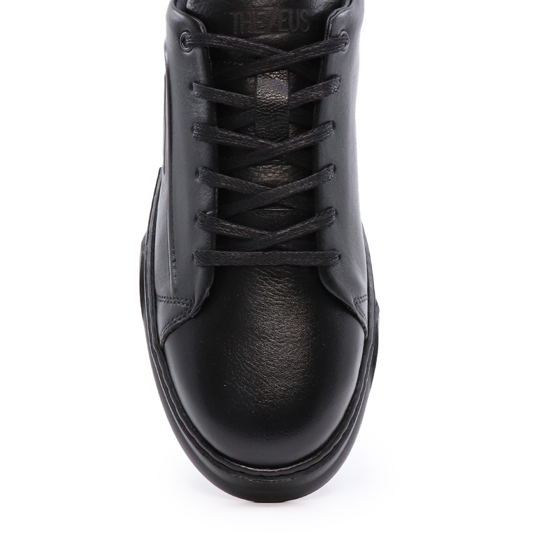 TheZeus men shoes in black leather 2104BP17410N
