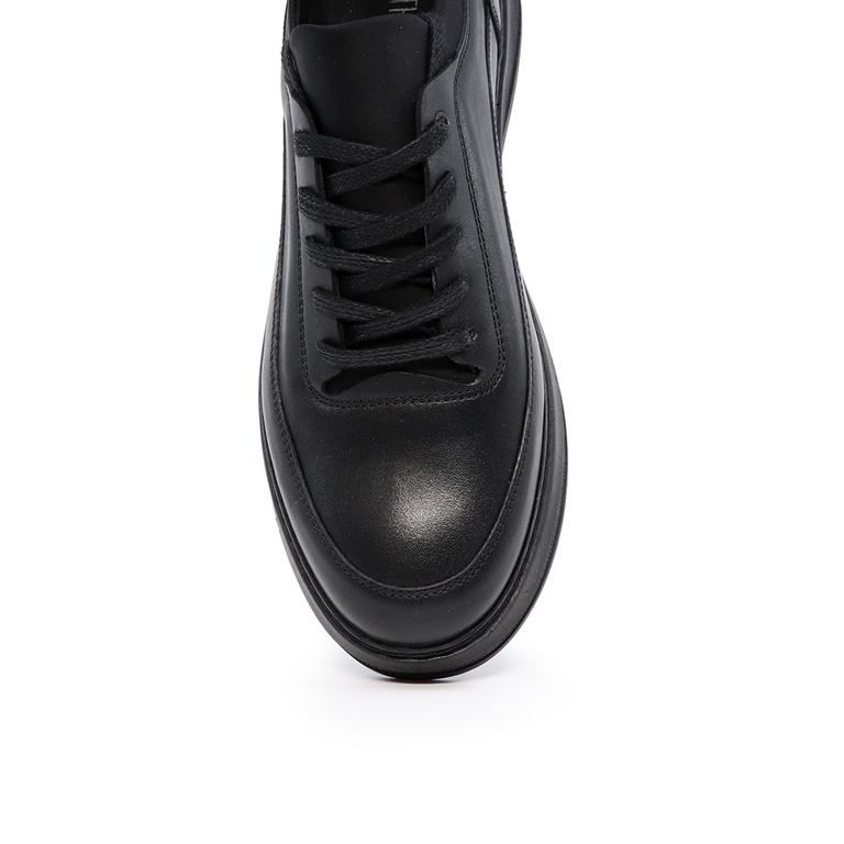 Pantofi bărbați TheZeus negri din piele easy fit 2104BP34206N