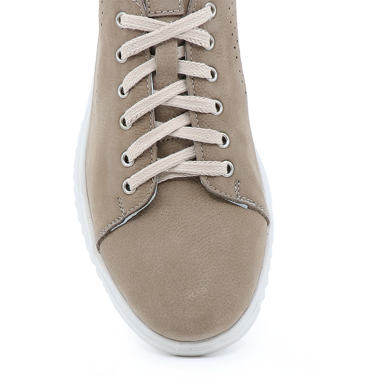 TheZeus men shoes in taupe leather 2103BP33639TA