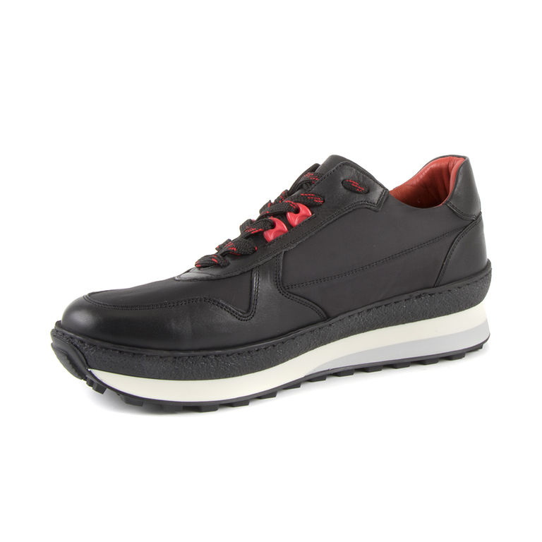 Men's shoes Thezeus black leather 2108bp9153n