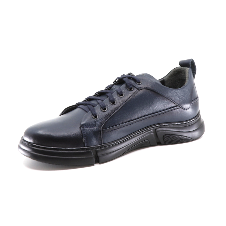 TheZeus men shoes in navy leather 2102BP17525BL