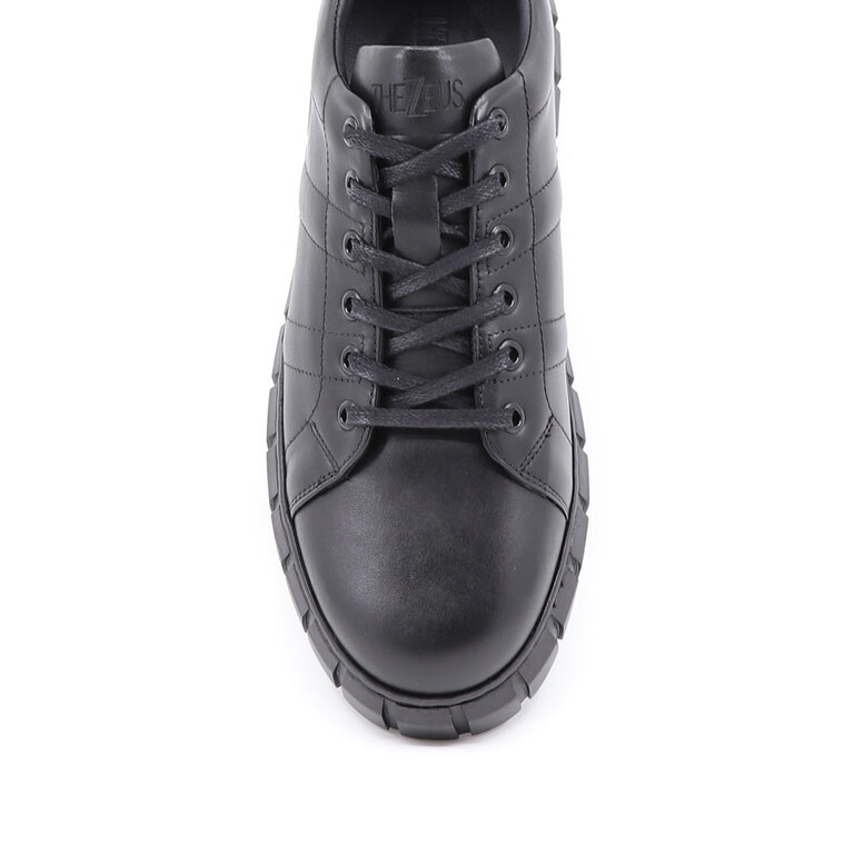 TheZeus men shoes in black leather 2102BP16505N