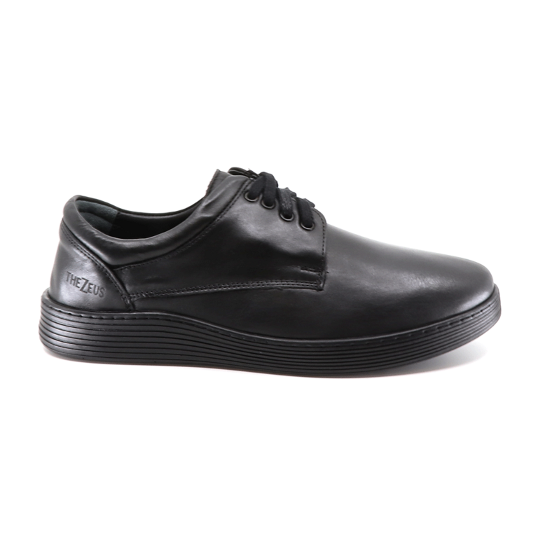 TheZeus men shoes in black leather 2102BP33710N