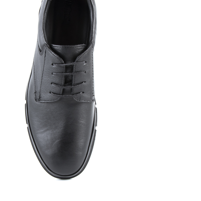Men's shoes Thezeus black leather 2108bp4420n