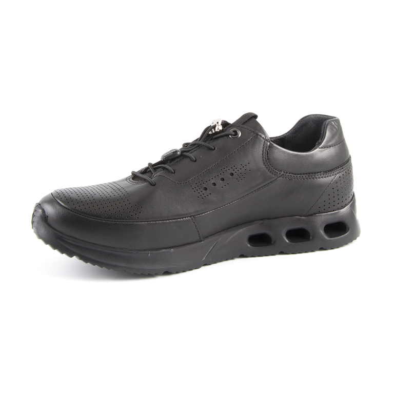 Men's shoes Thezeus black leather 2108bp9262n