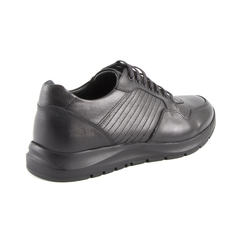 Men's shoes Thezeus black leather 2108bp9267n